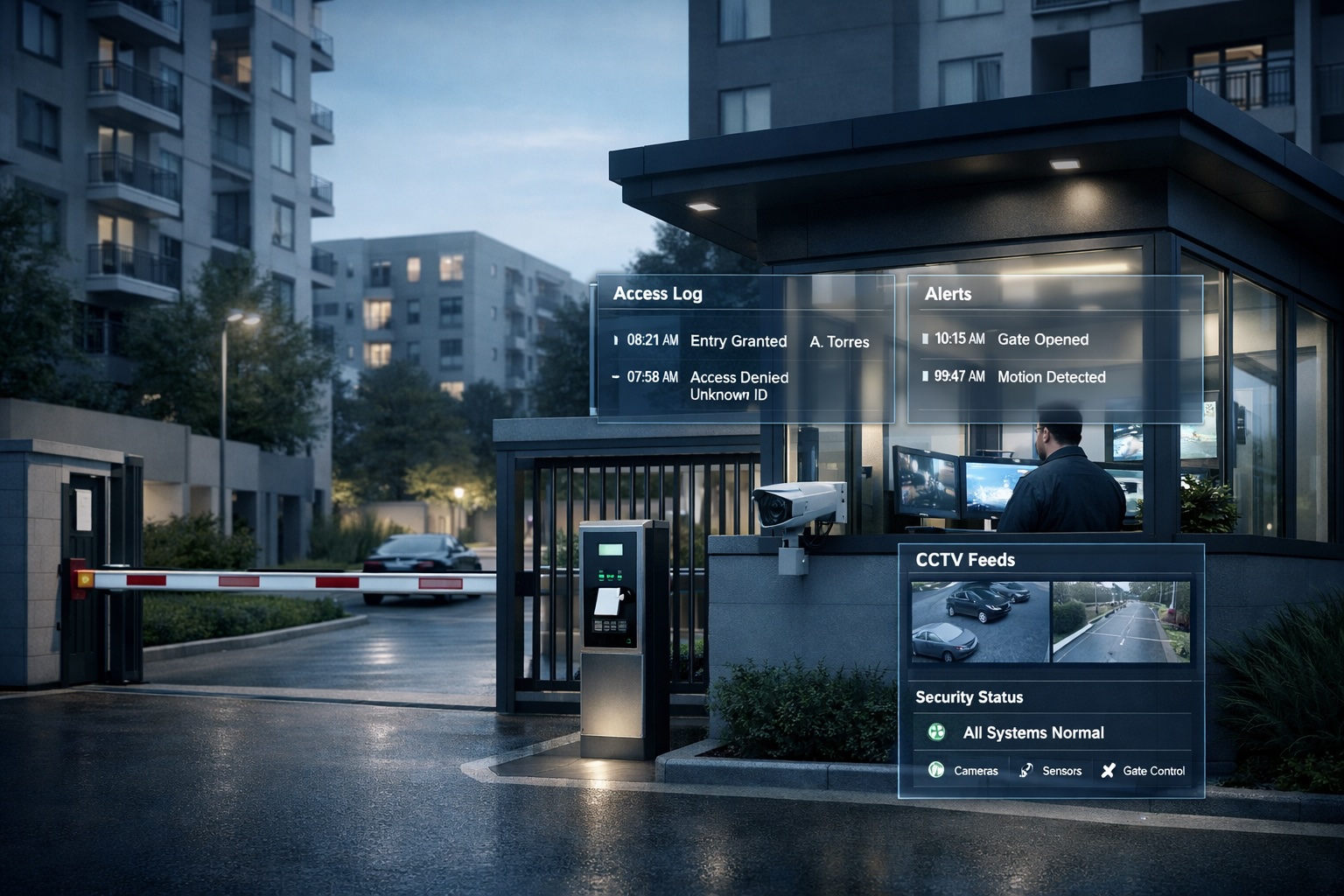 Acceso y monitoreo inteligente en una comunidad residencial